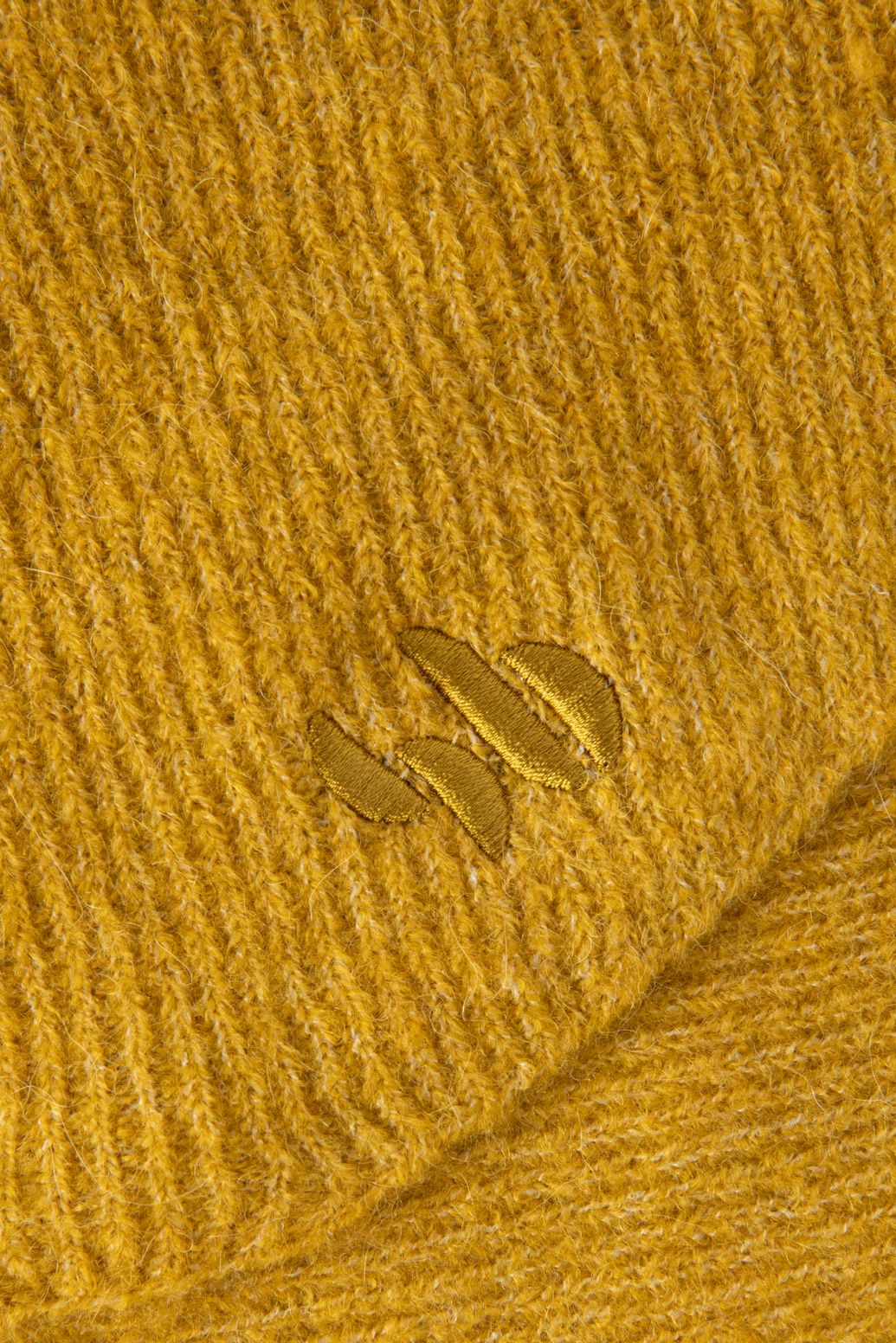 Gele gebreide bandana sjaal