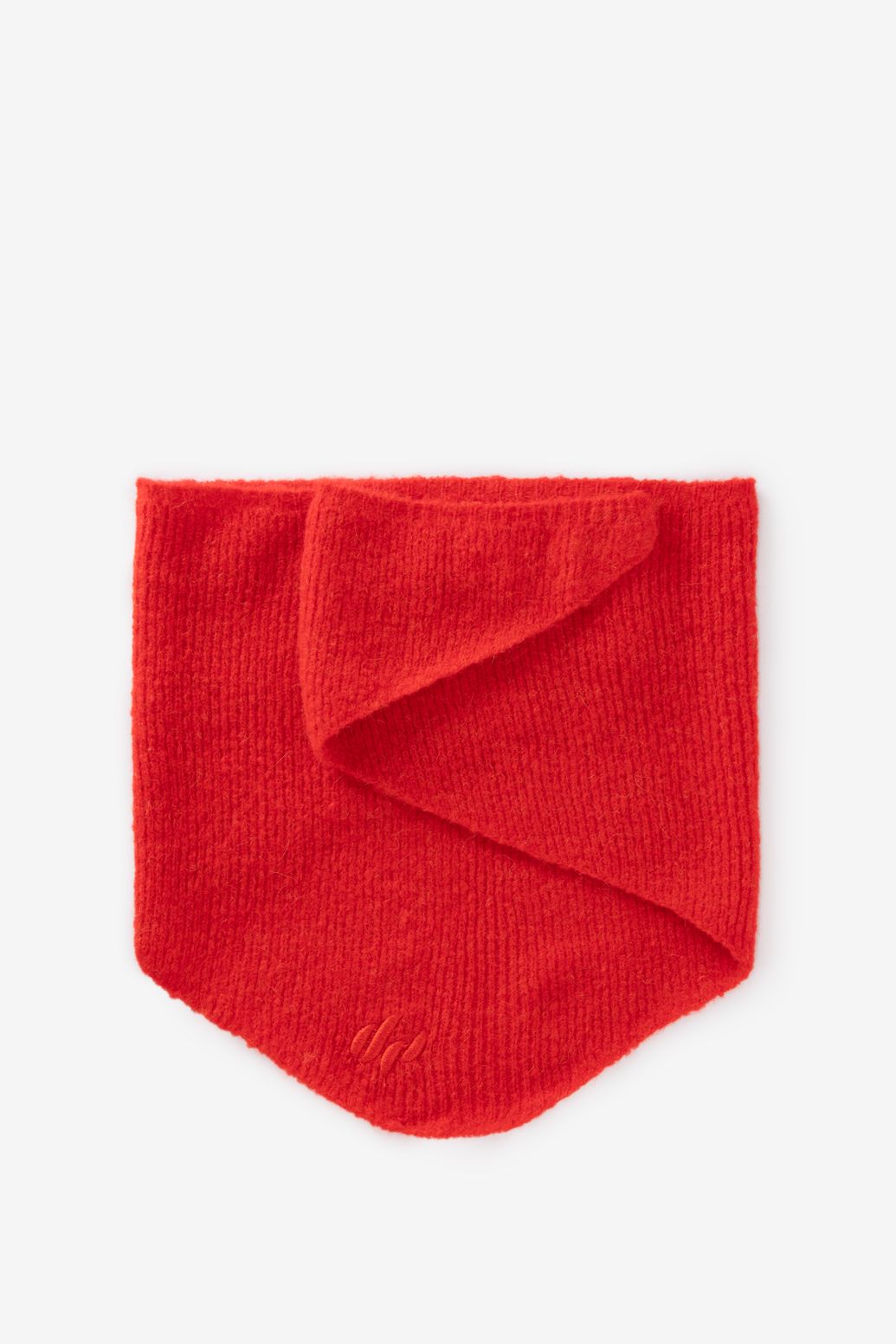 Écharpe bandana tricotée - rouge