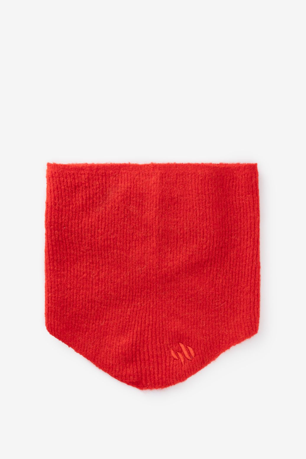 Rode gebreide bandana sjaal