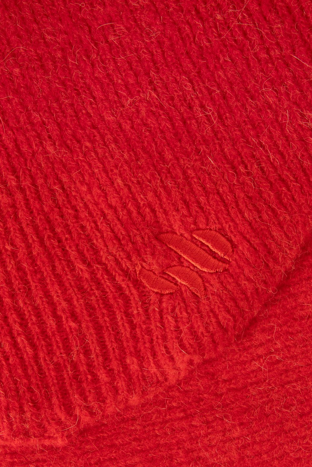 Écharpe bandana tricotée - rouge