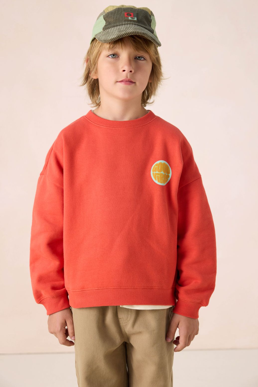 Sweat avec illustration - rouge