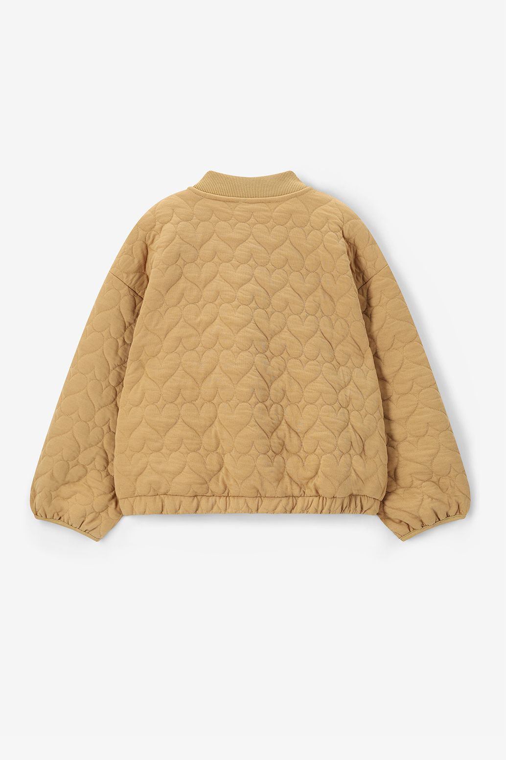 Steppjacke mit Herzmuster - gelb