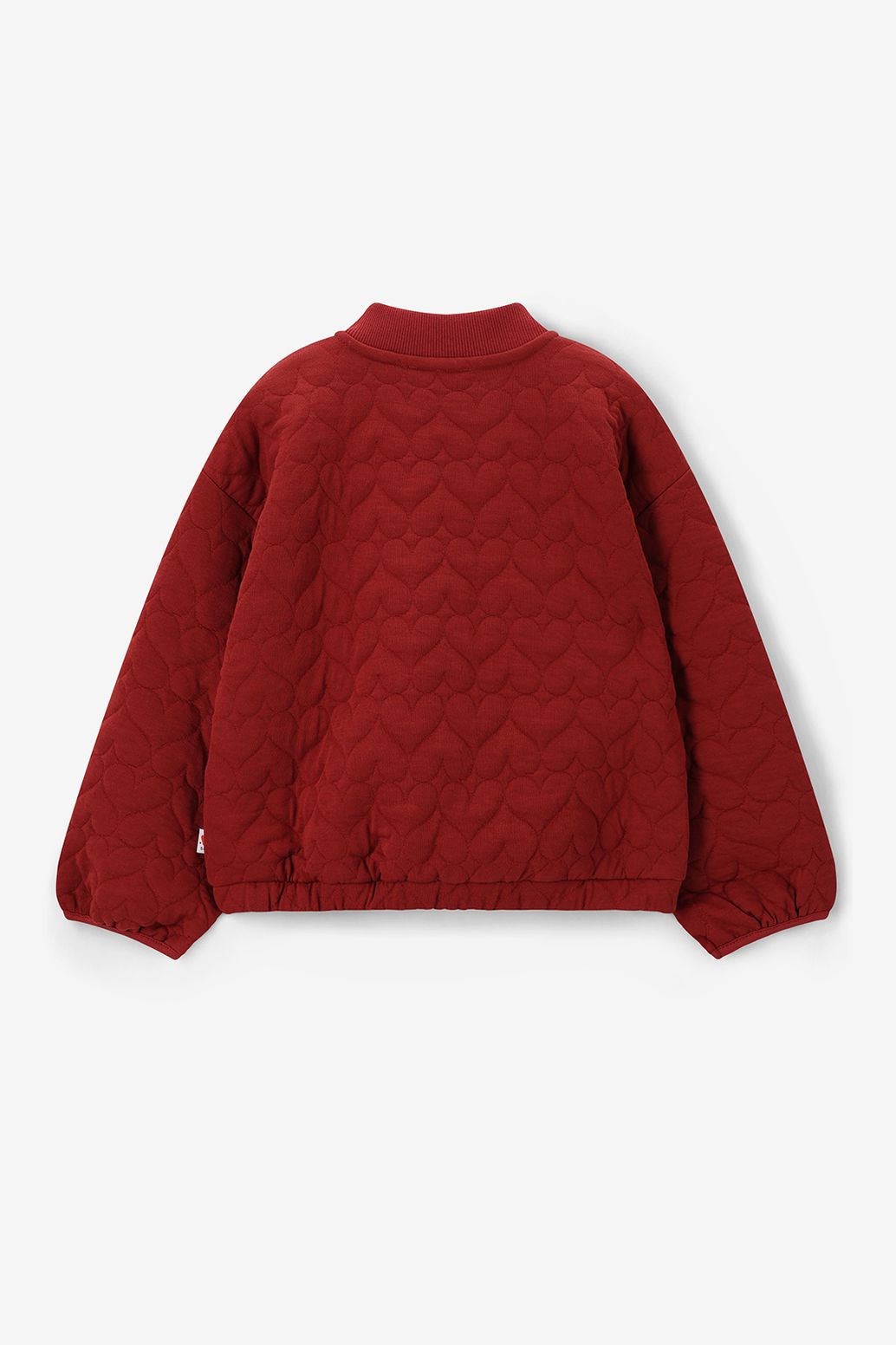 Veste matelassée avec cœurs - rouge foncé