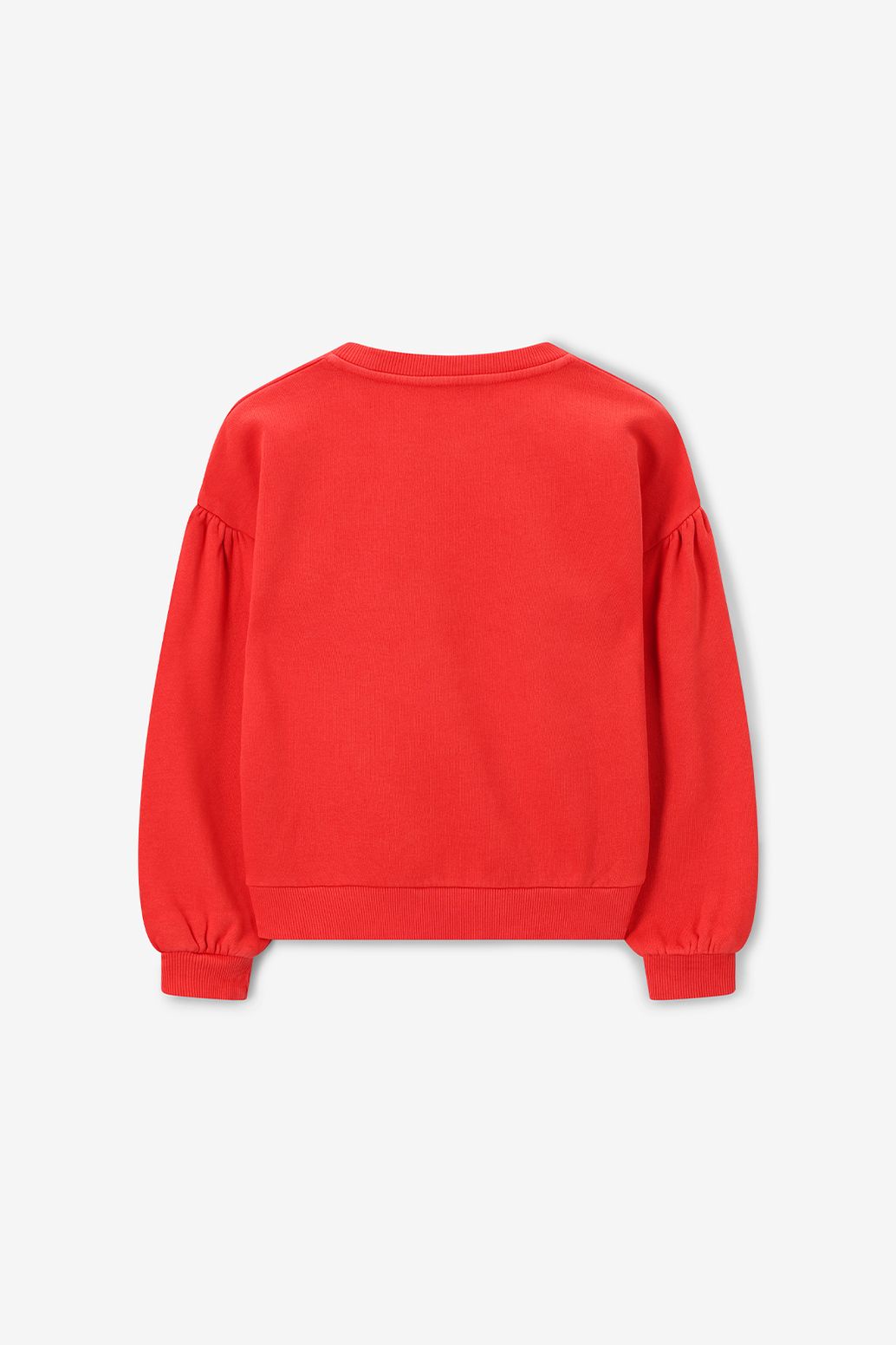 Sweater mit Puffärmeln - rot