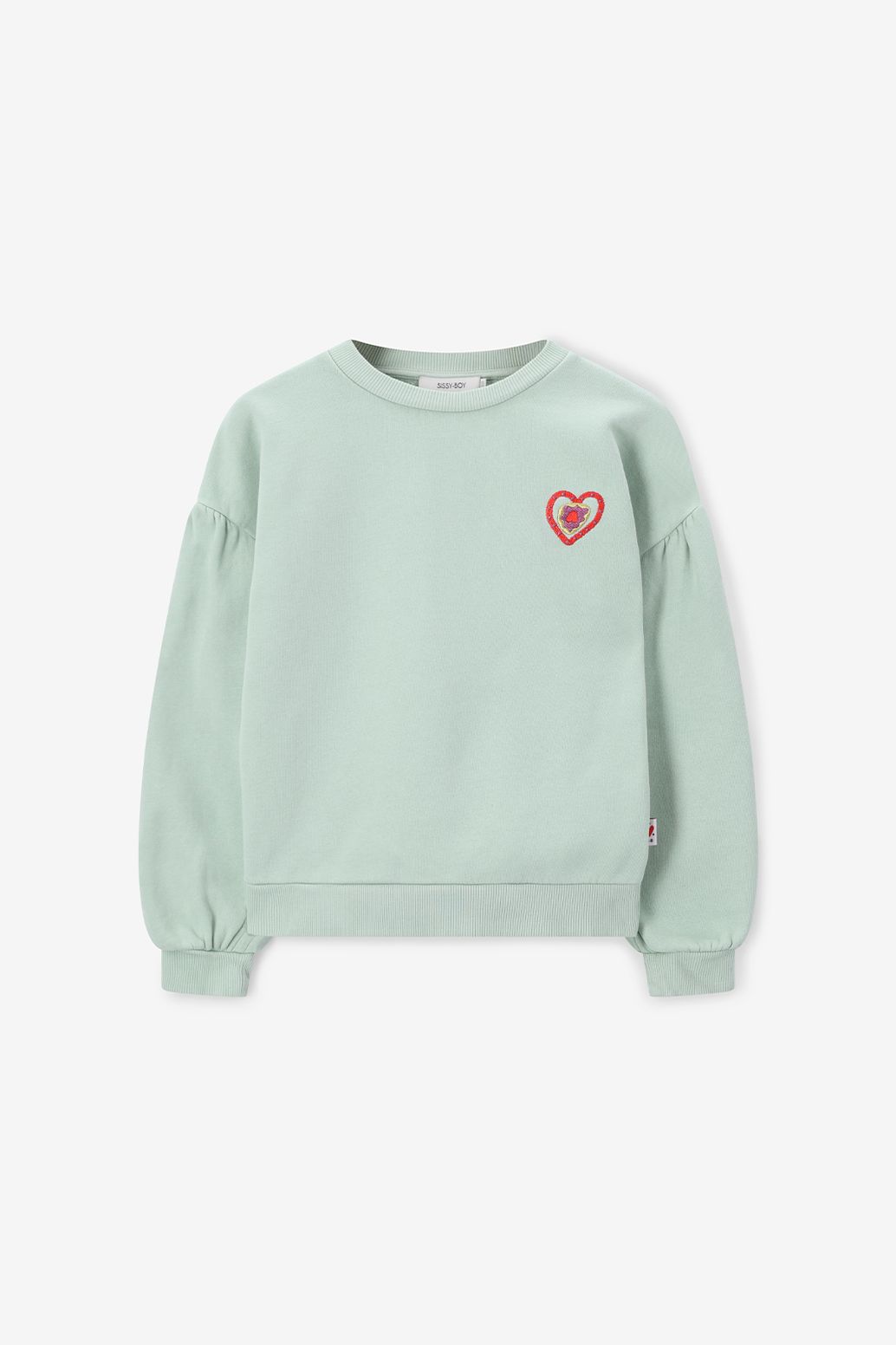 Sweat avec manches bouffantes - vert clair