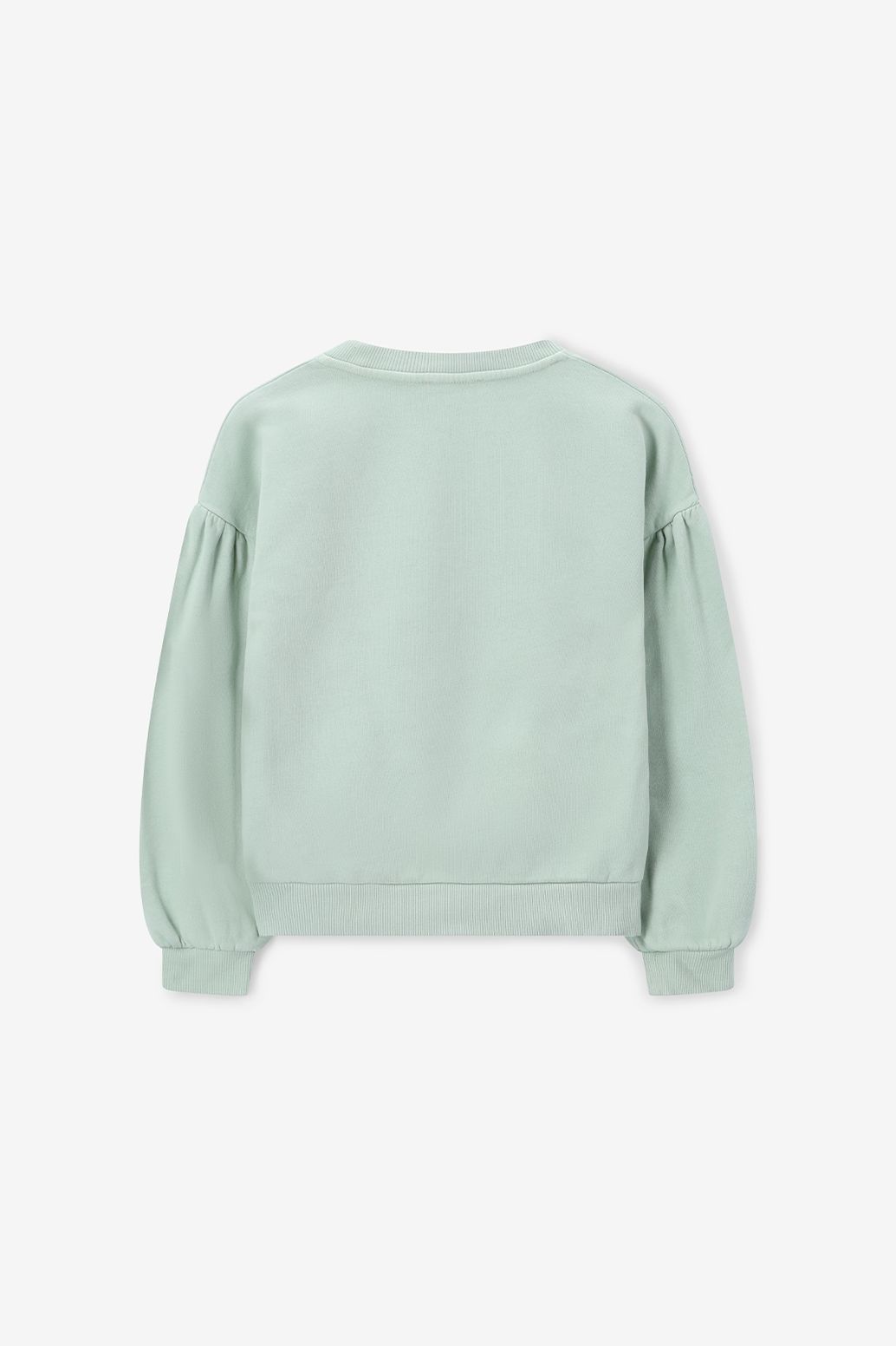 Sweat avec manches bouffantes - vert clair