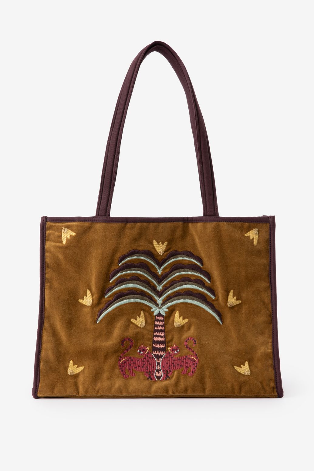 Samt-Shopper - dunkelgrün