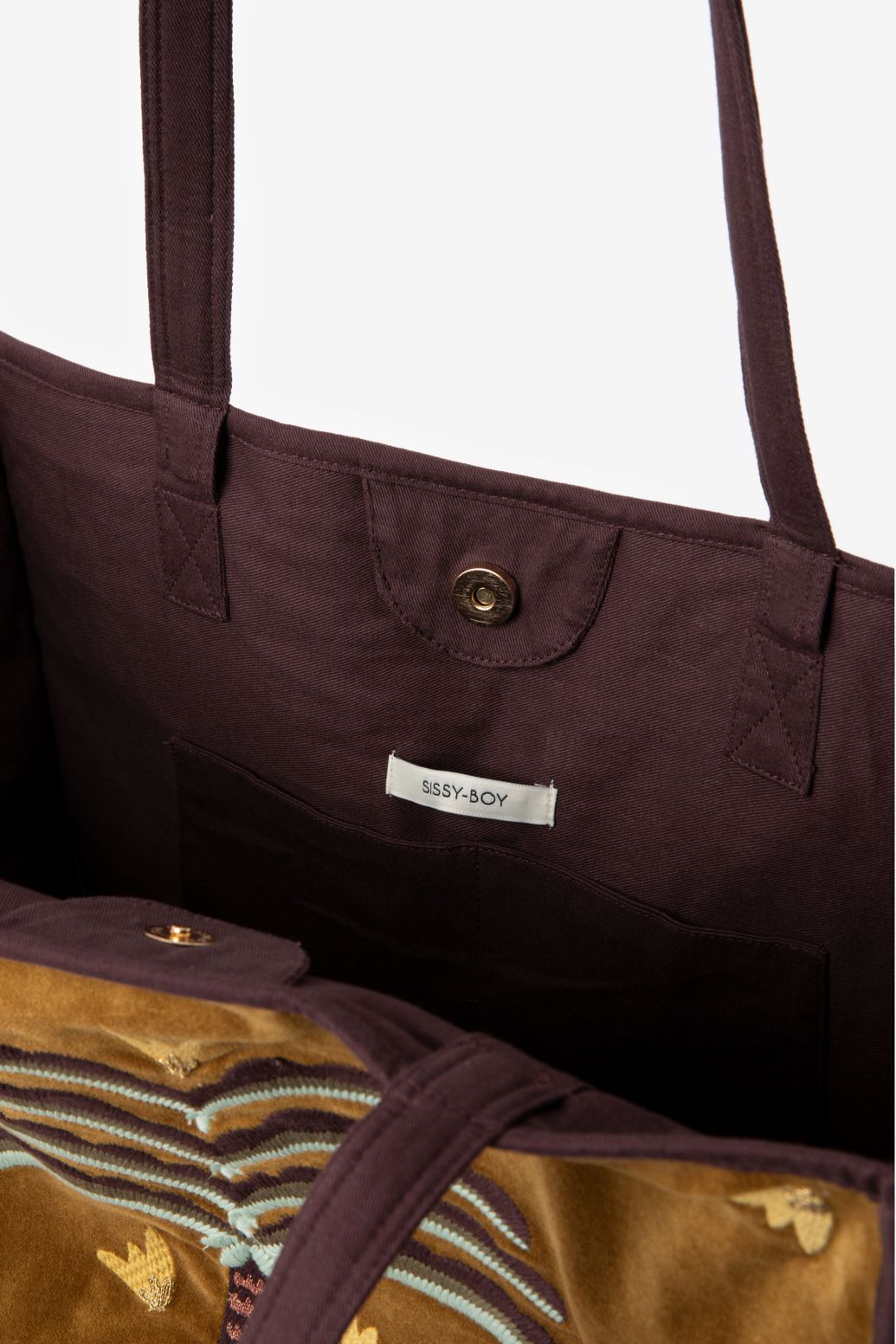 Samt-Shopper - dunkelgrün