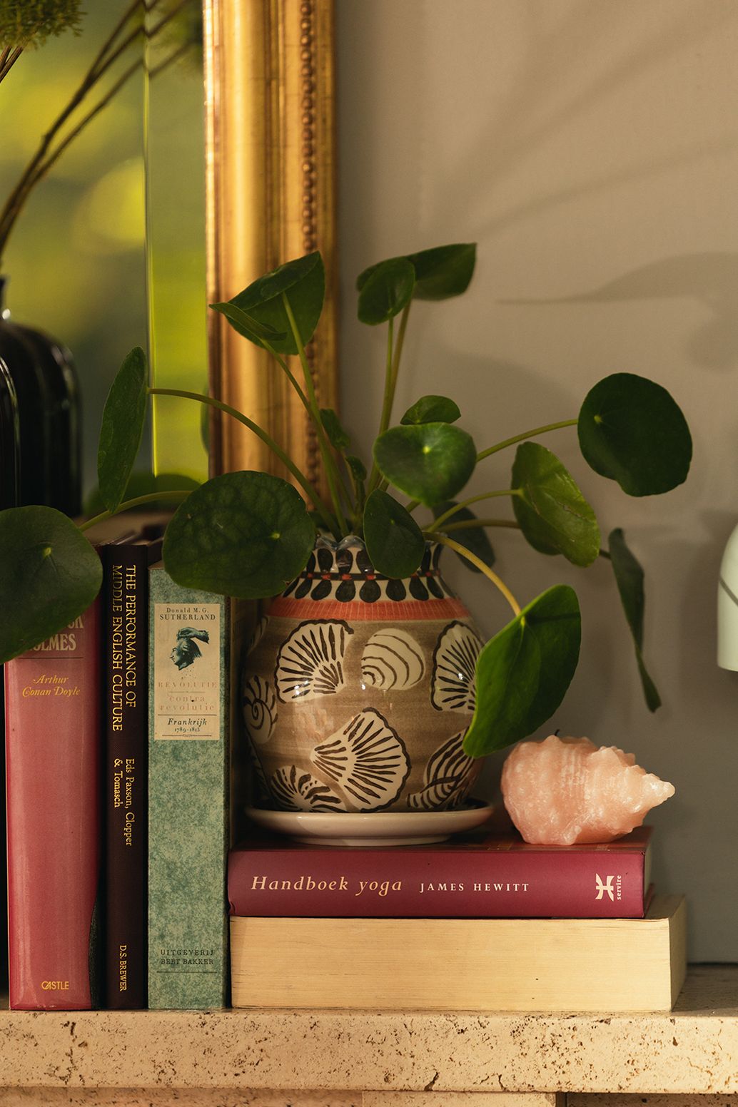 Bougie coquillage - orange clair