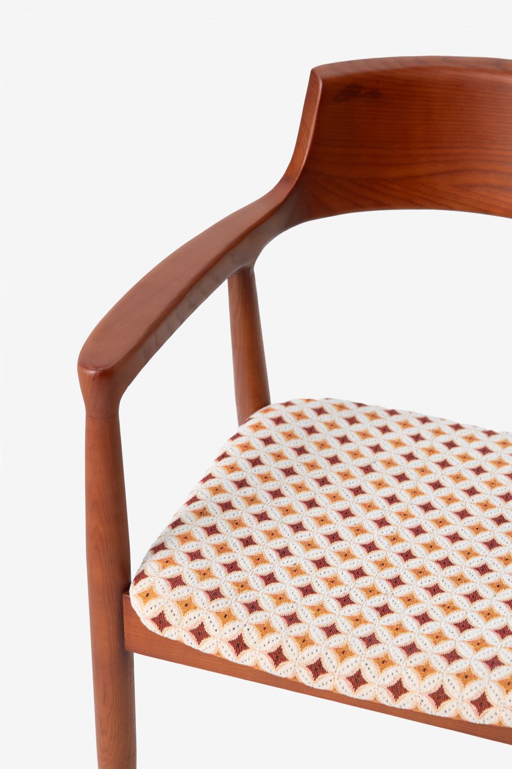 Houten eetkamerstoel giulia met print