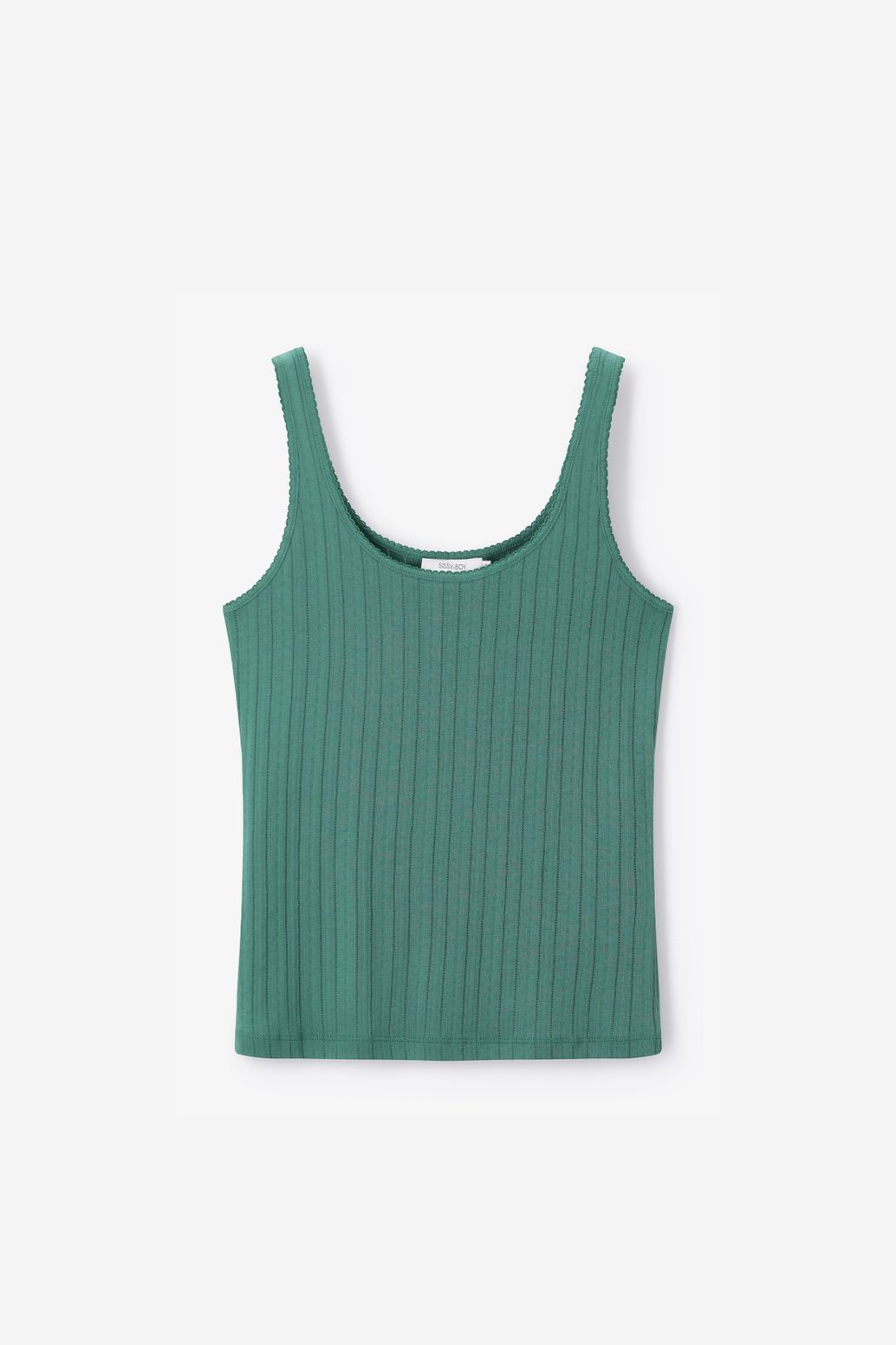 Débardeur côtelé - vert