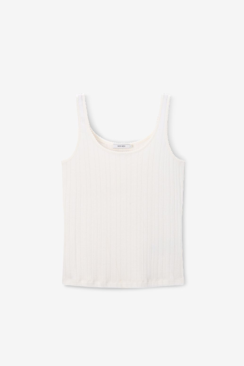Débardeur côtelé - blanc