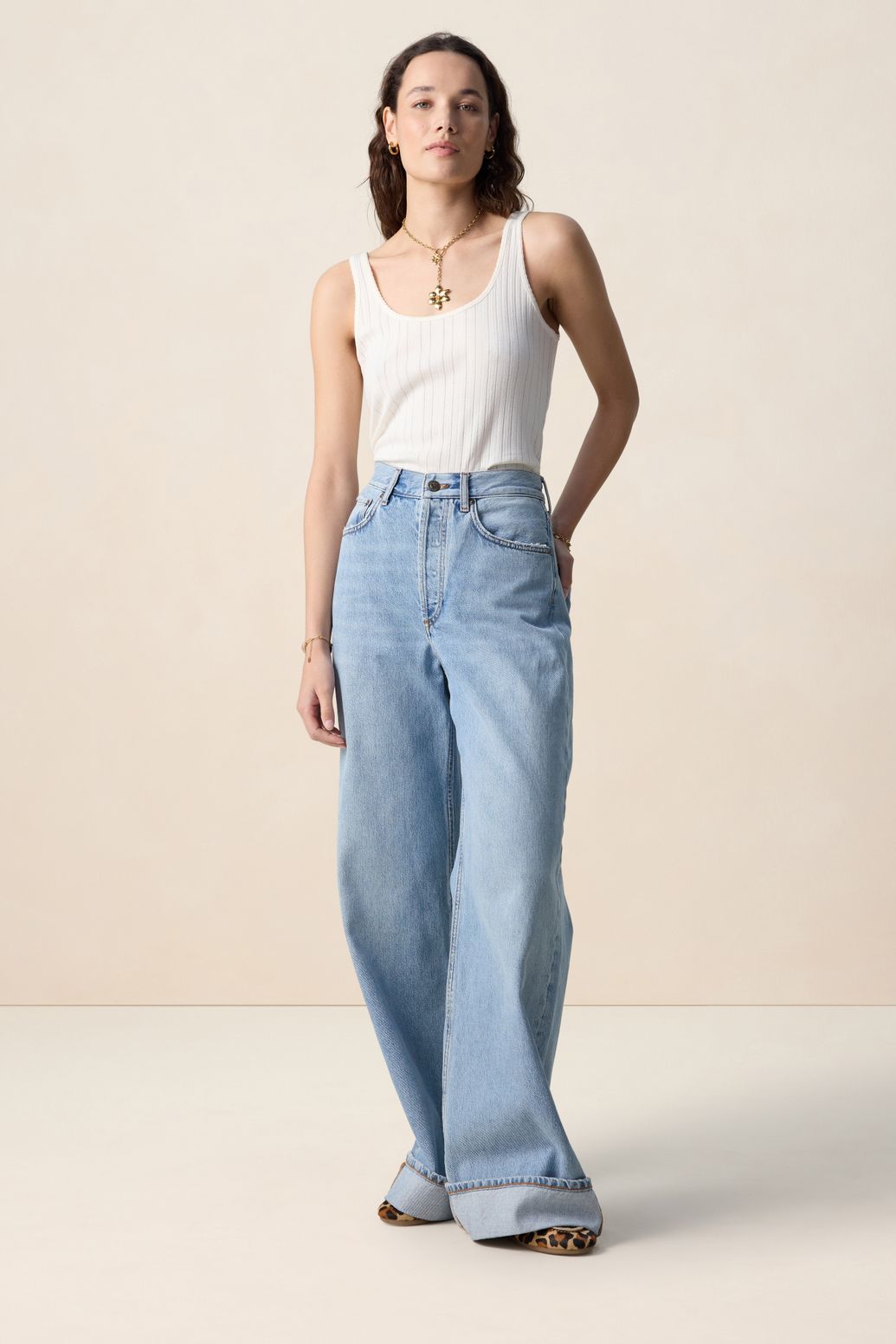 Débardeur côtelé - blanc