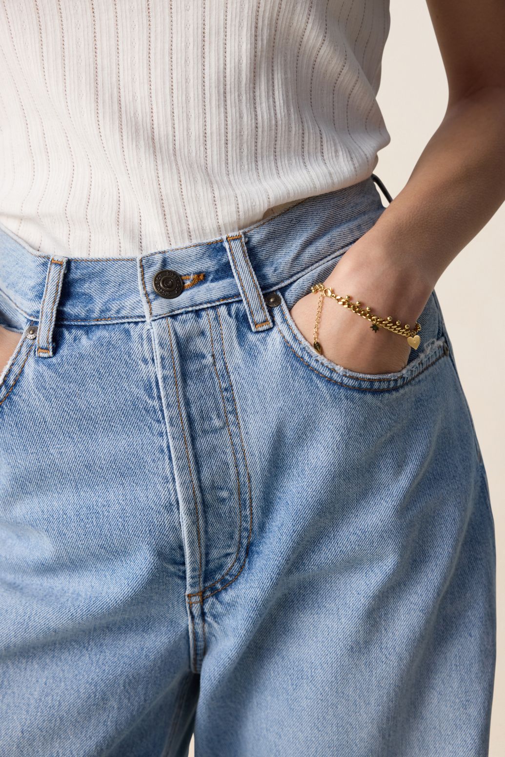 Débardeur côtelé - blanc