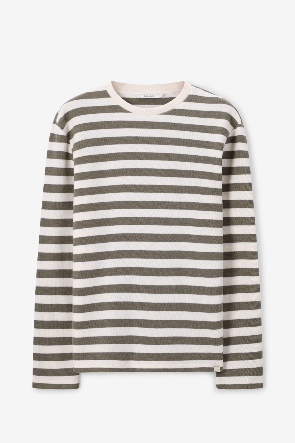 Donkergroene gestreepte sweater