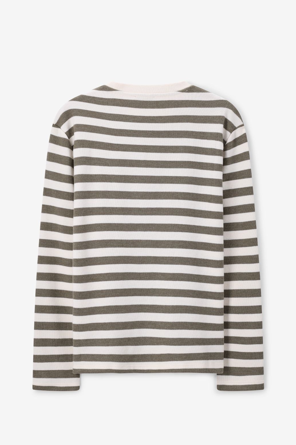 Donkergroene gestreepte sweater