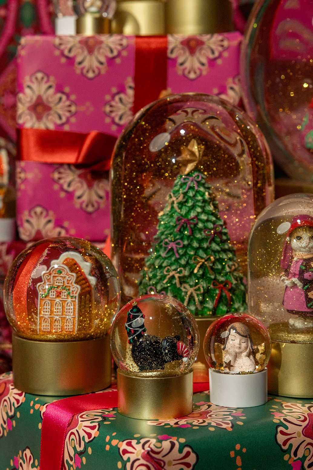 Schneekugel mit Engel small