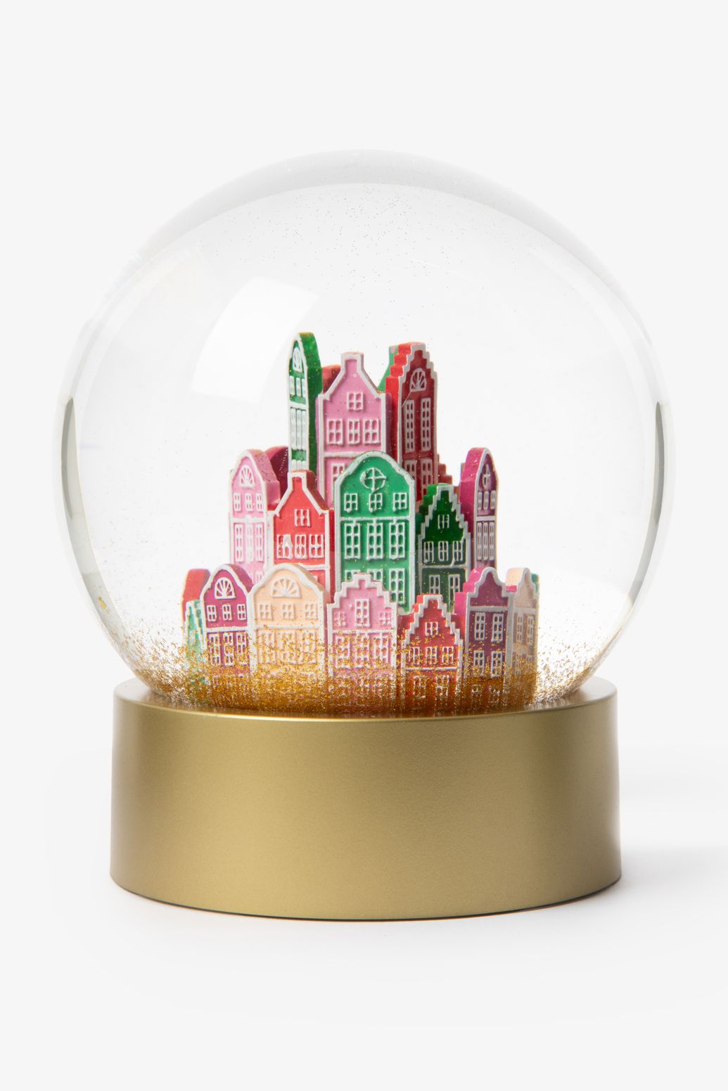 Boule à neige avec maisons de canal