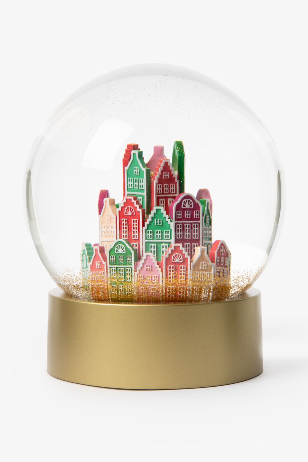 Boule à neige avec maisons de canal