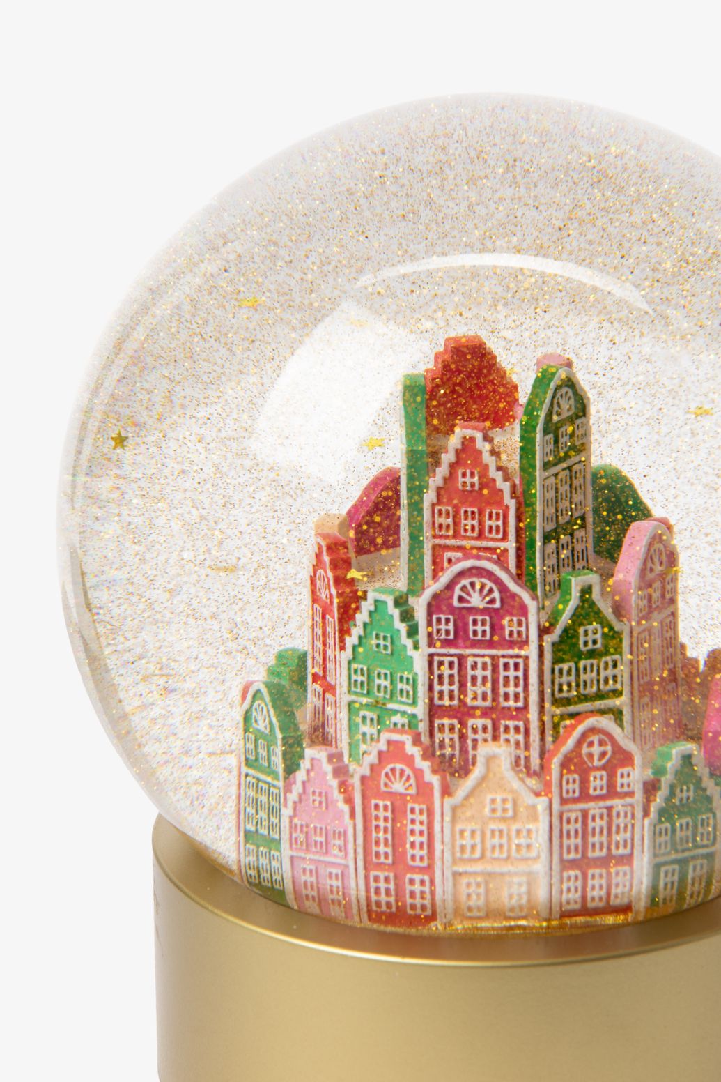 Boule à neige avec maisons de canal