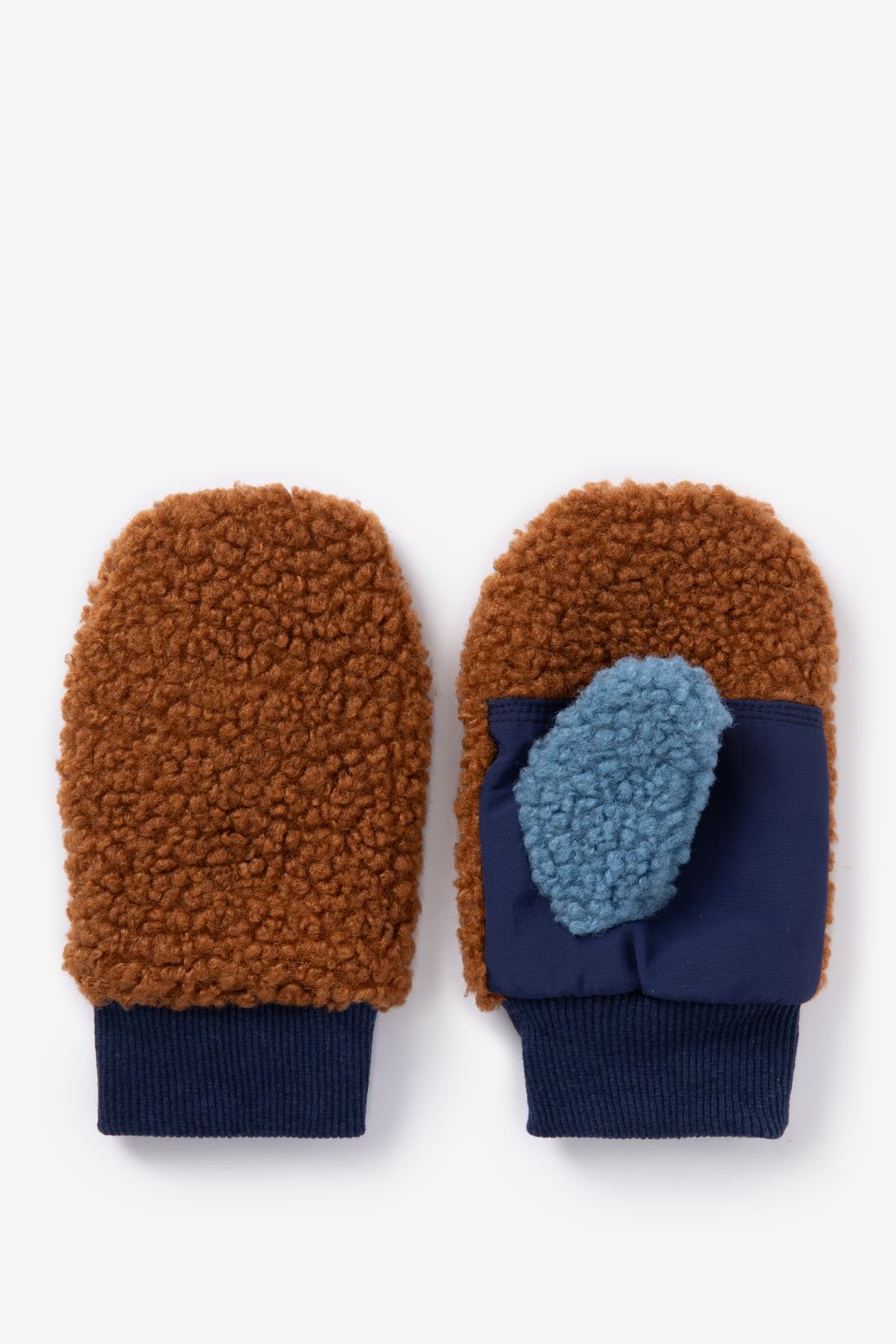 Fäustlinge in Teddy-Optik - braun