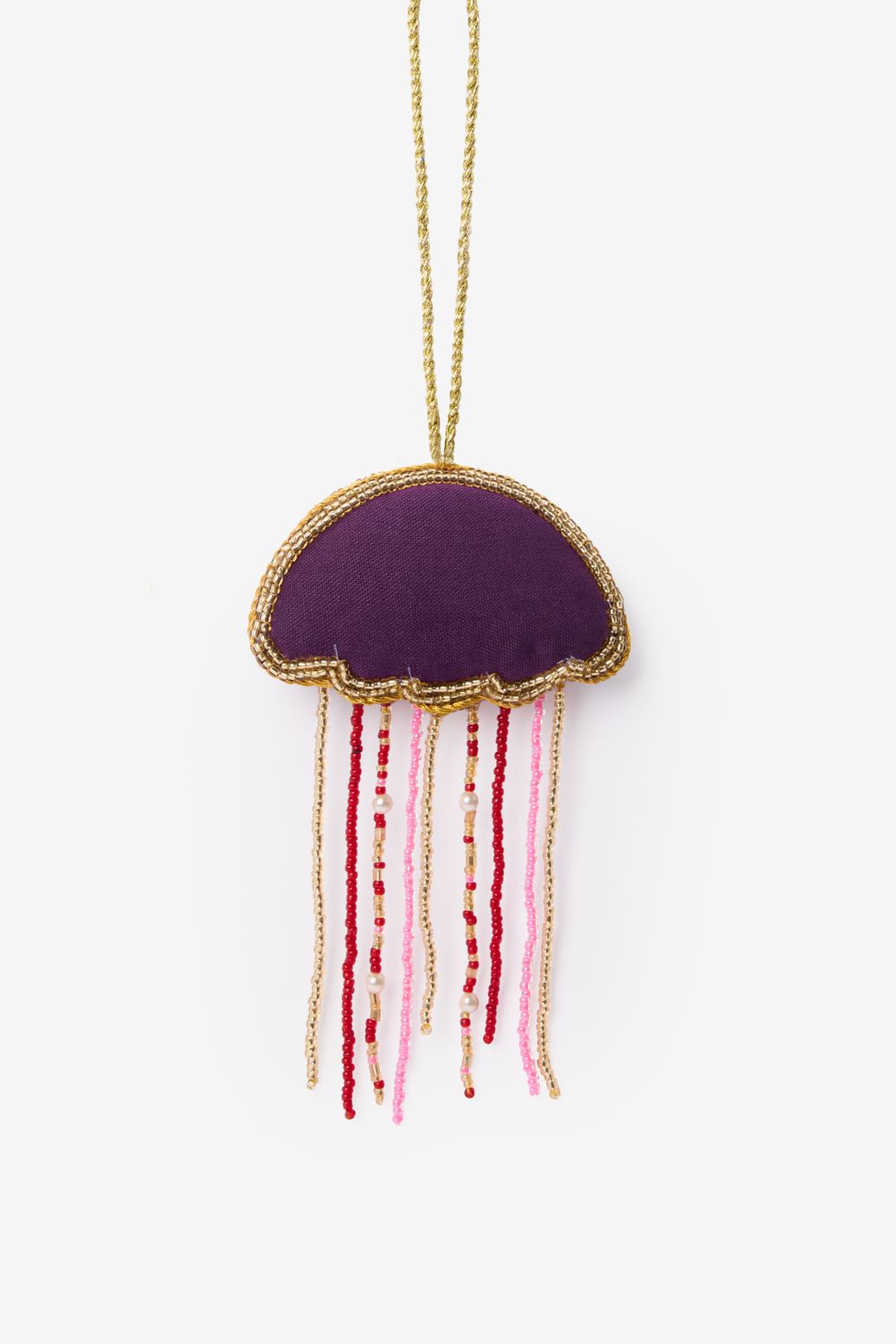Weihnachtsornament Qualle - rot