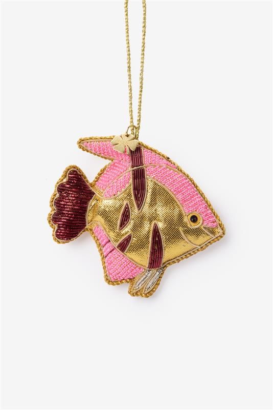 Weihnachtsornament Fisch - mehrfarbig