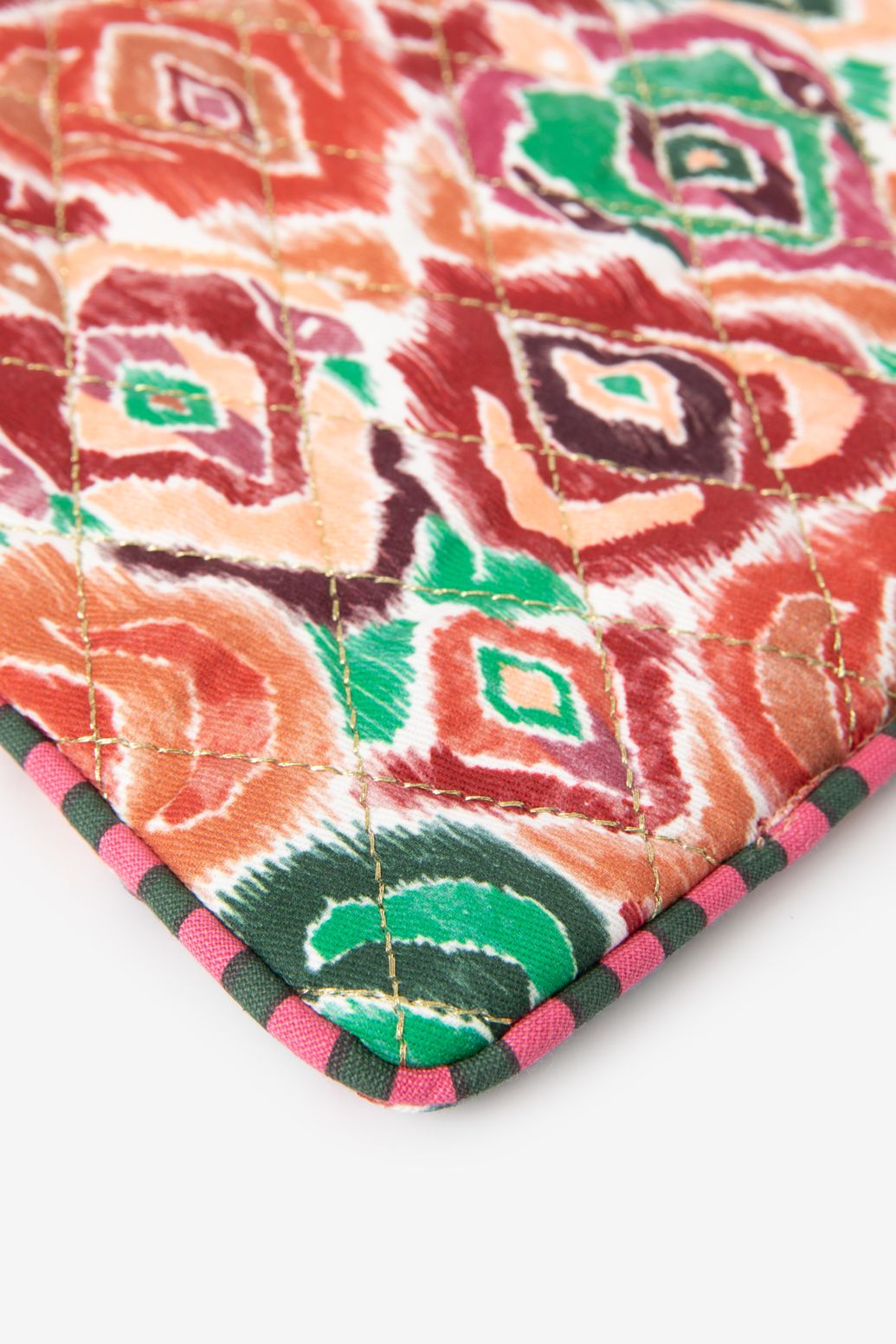 Multicolour pannenlap met ikat print