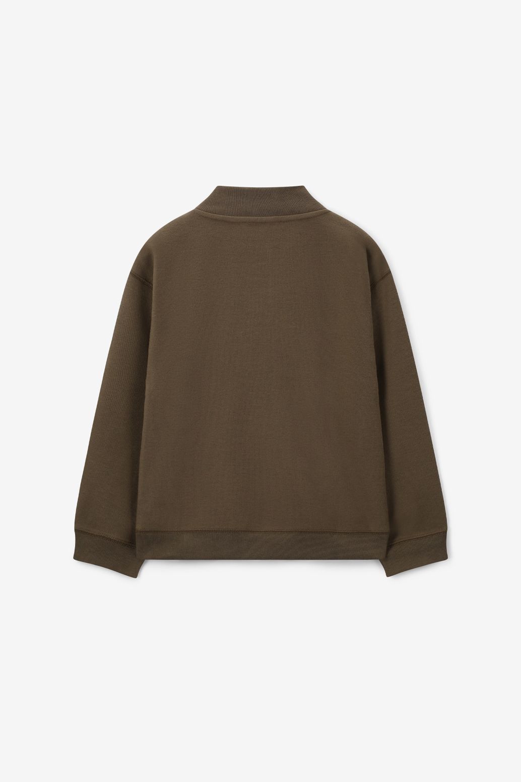 Sweater mit Reißverschluss - dunkelgrün