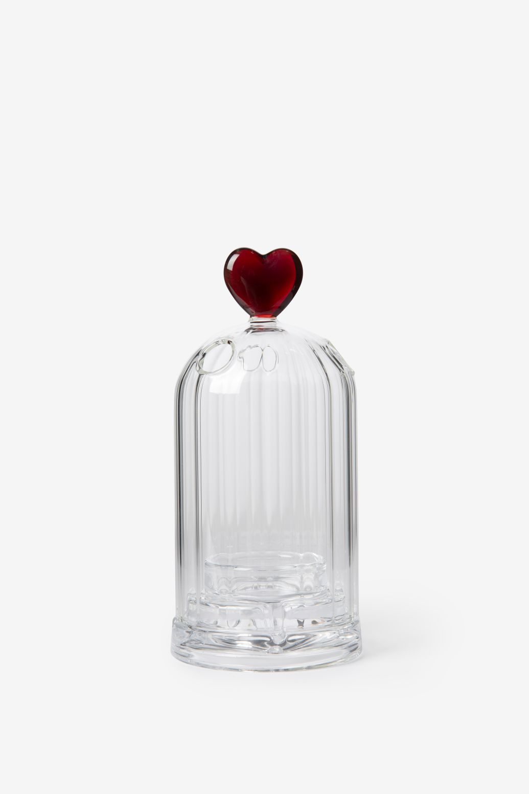 Glas-Teelichthalter mit Herz-Detail