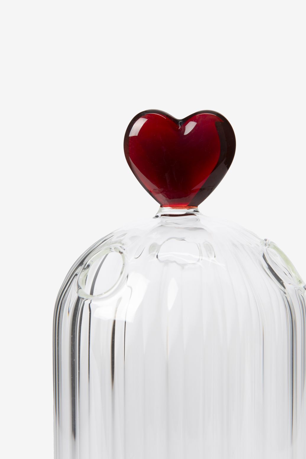 Glas-Teelichthalter mit Herz-Detail