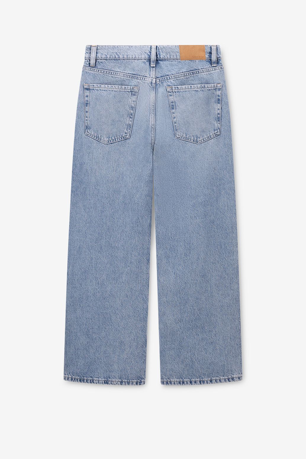 Blauwe high waist cropped bootcut jeans