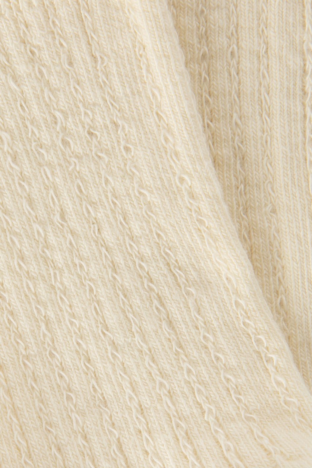 Socken mit Ajourmuster - cremeweiß