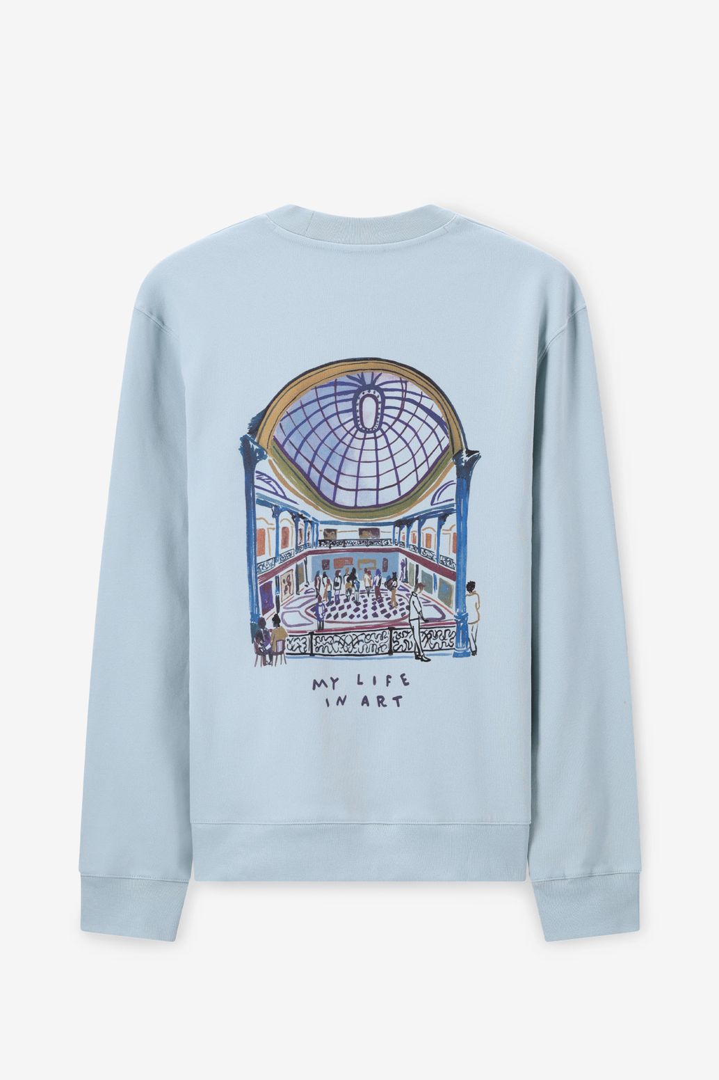 Sweat avec illustration - bleu clair