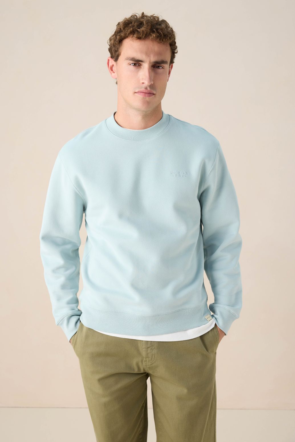 Sweat avec illustration - bleu clair