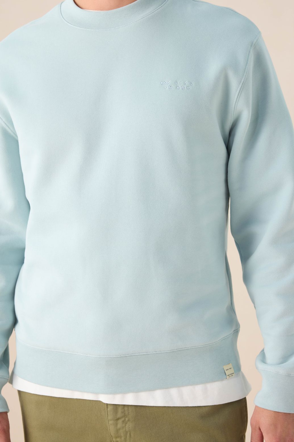 Sweat avec illustration - bleu clair