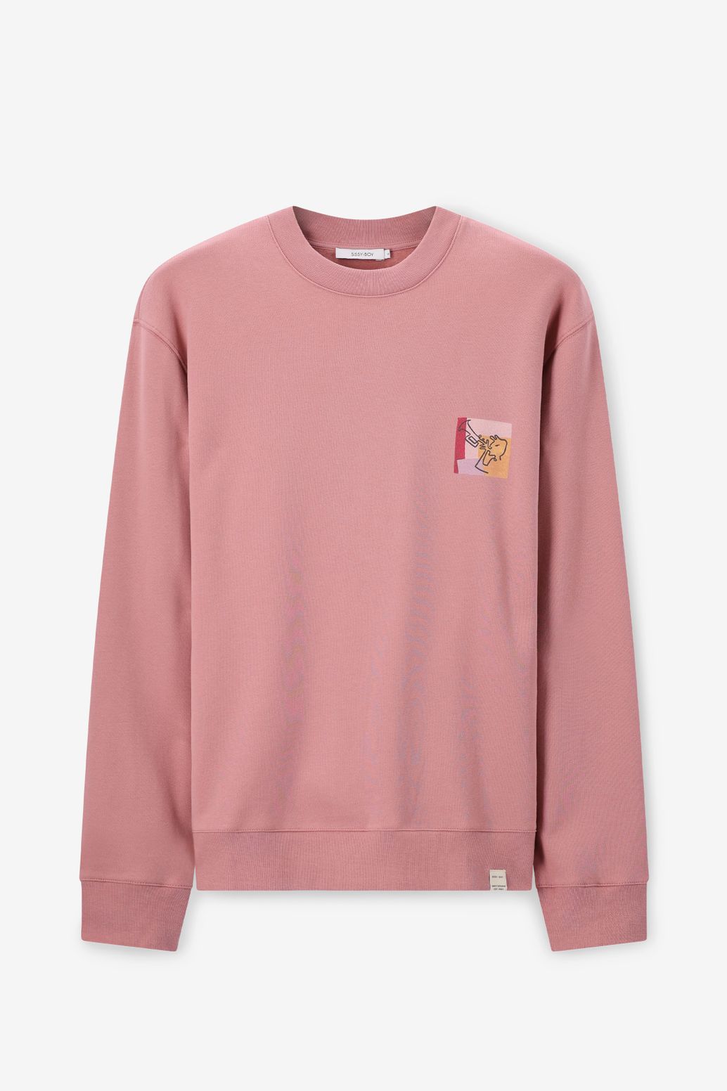 Sweater mit Artwork-Print - rosa
