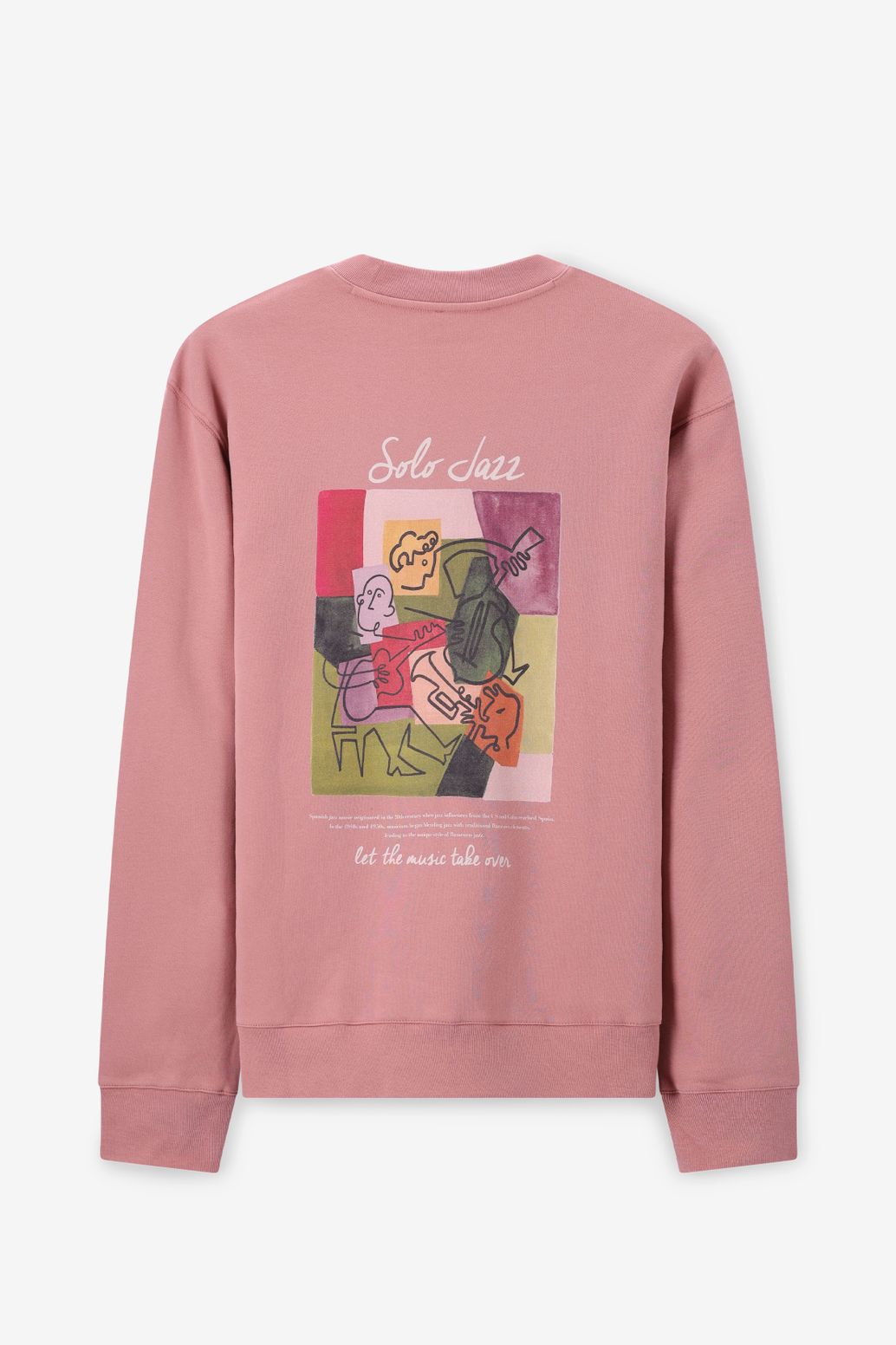 Sweater mit Artwork-Print - rosa