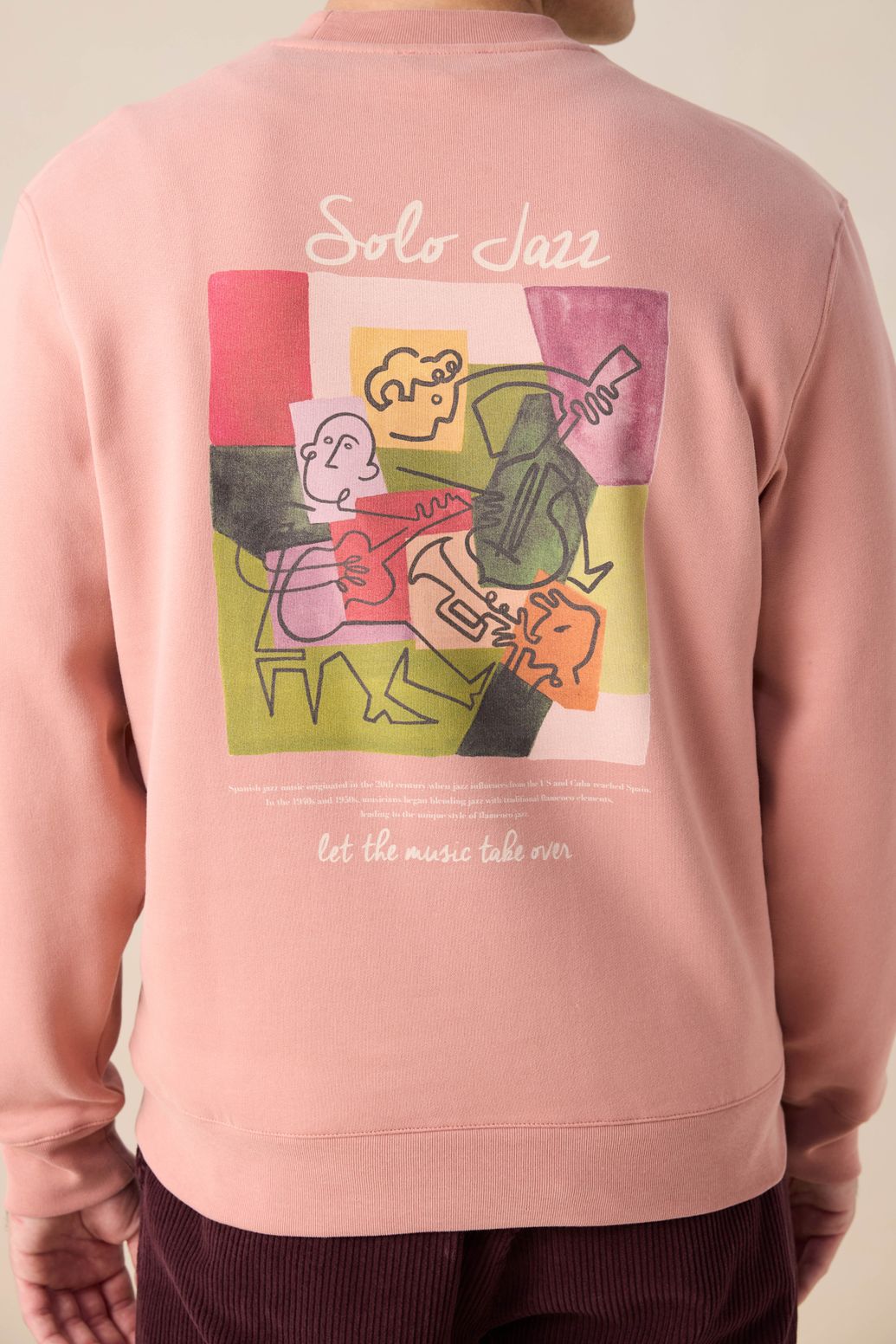 Sweat avec illustration - rose