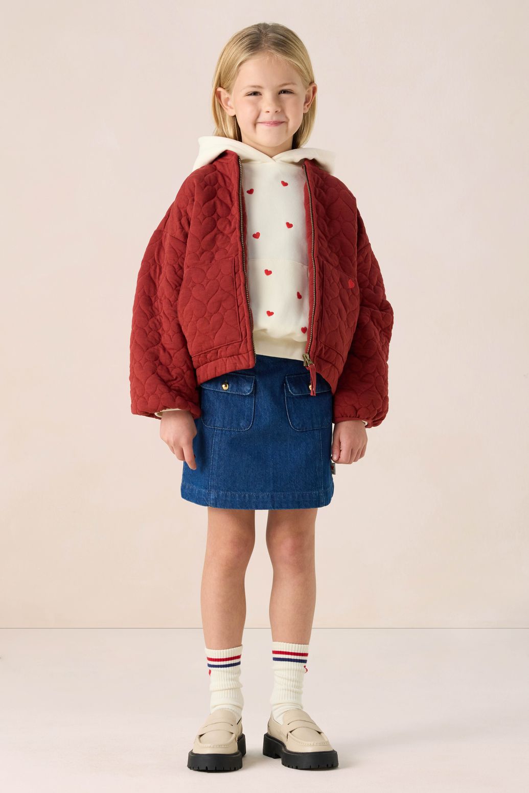 Donkerblauwe denim rok