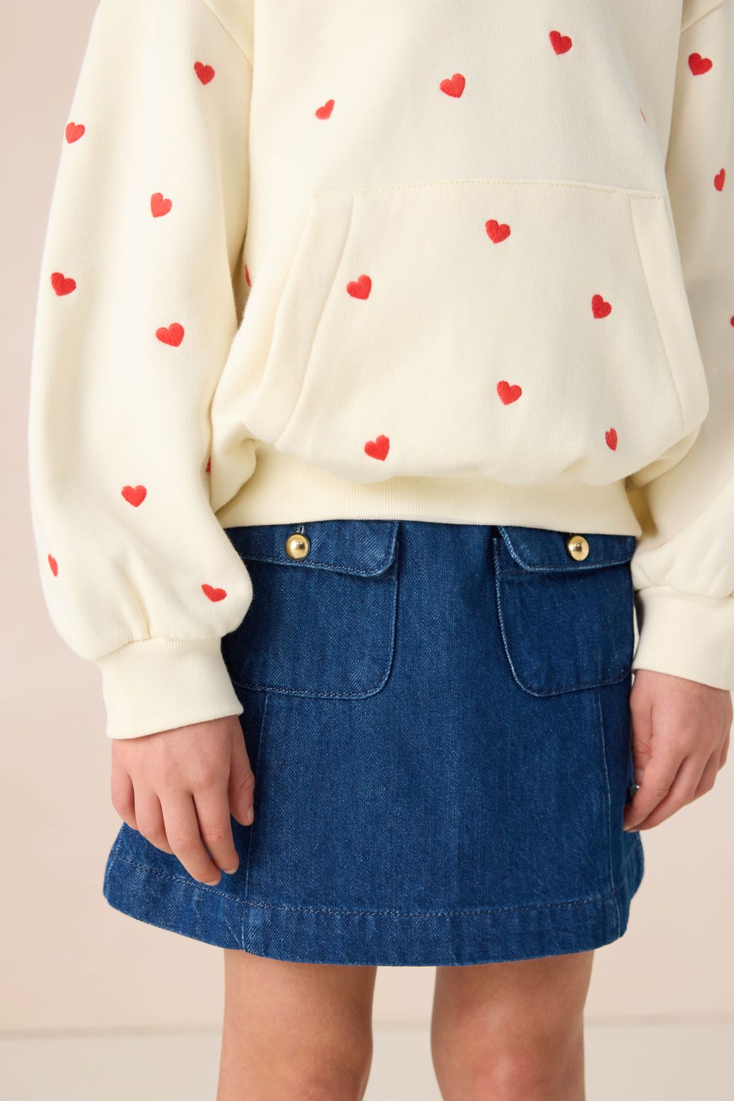 Donkerblauwe denim rok