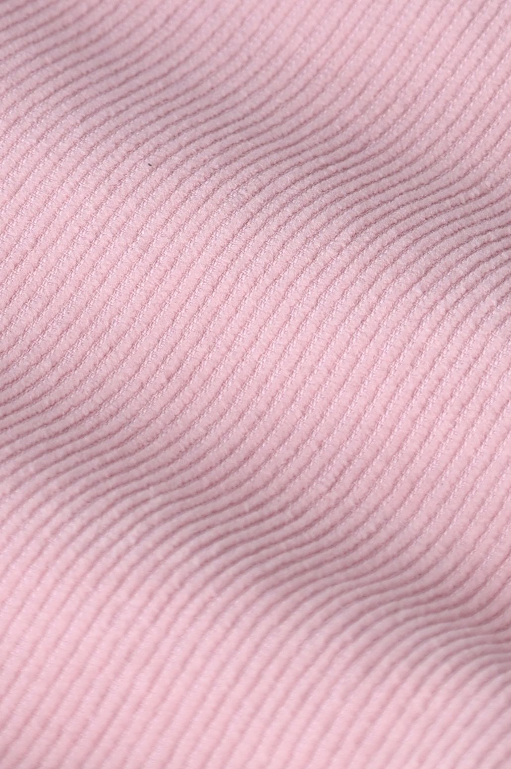 High Waist Cordhose mit geradem Bein - rosa