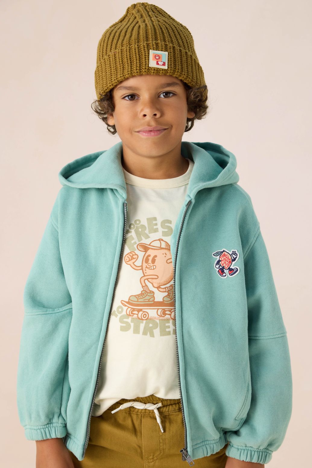 Blauw vest met patch