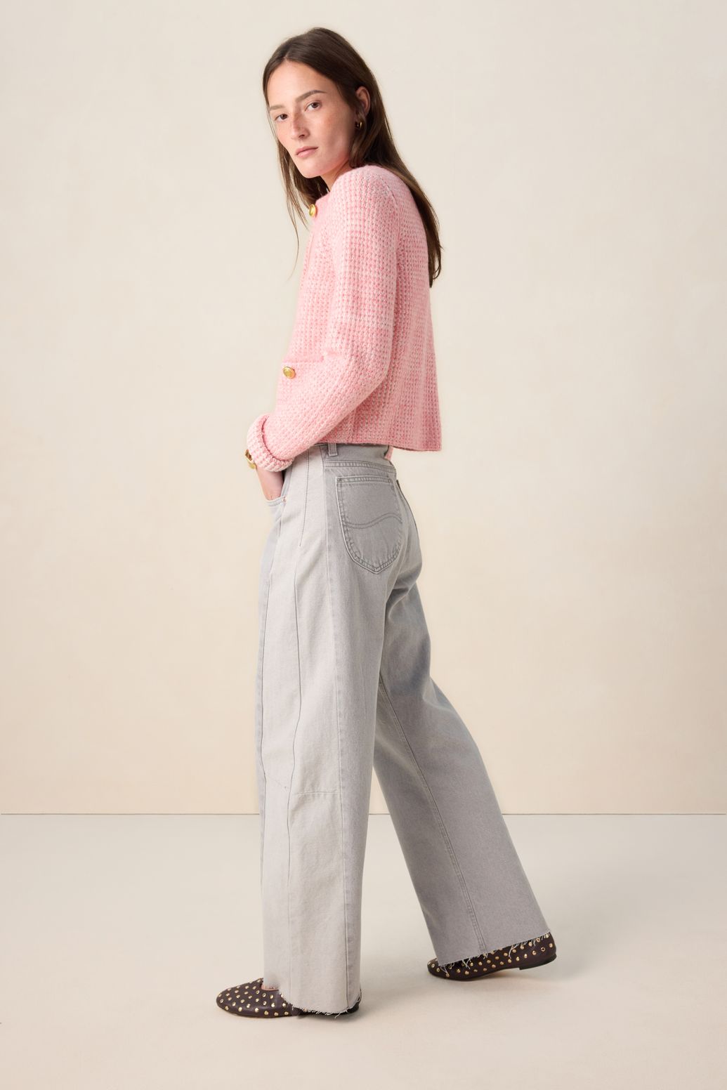 LEE Jean barrel - gris