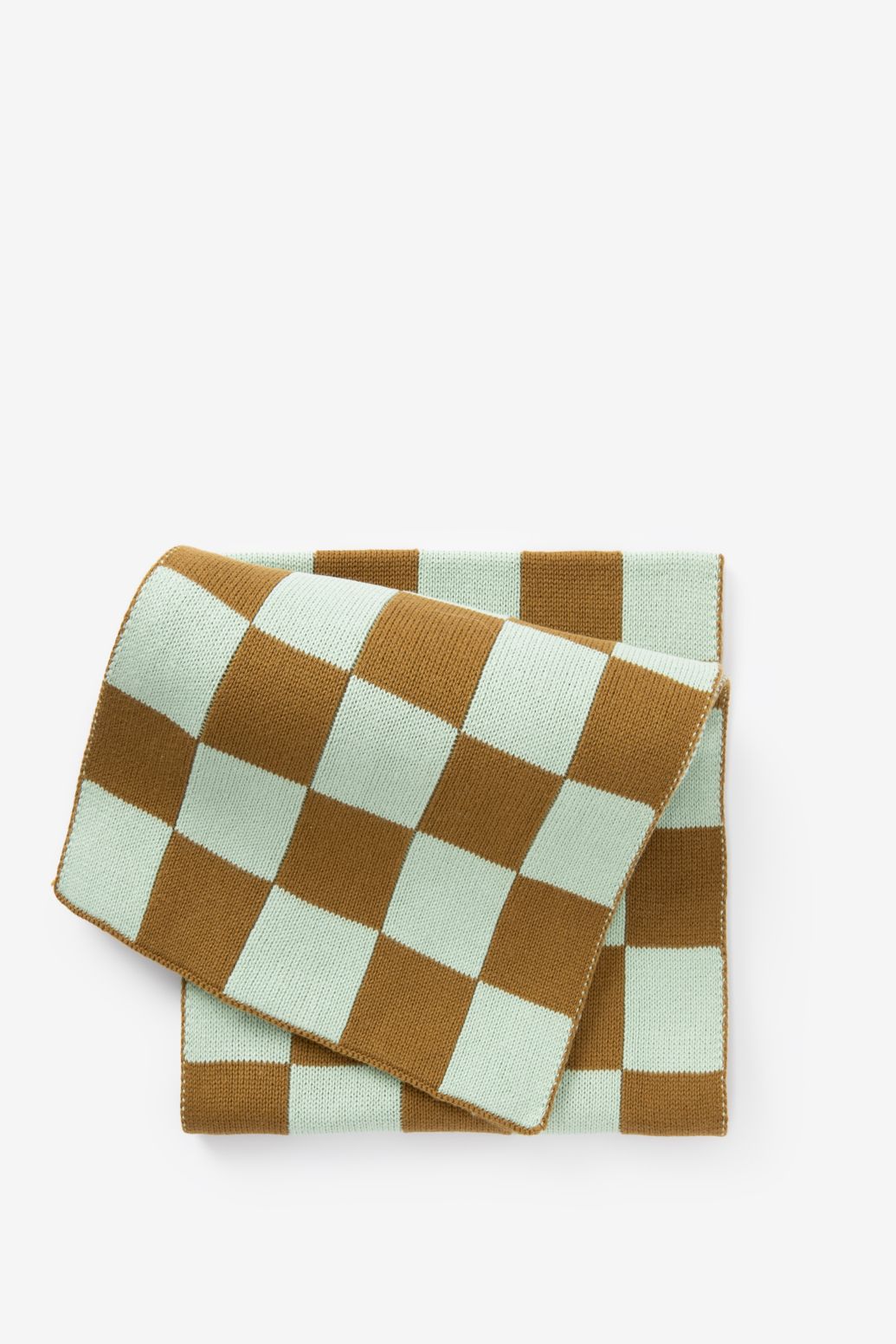 Schal mit Blockmuster - dunkelgrün