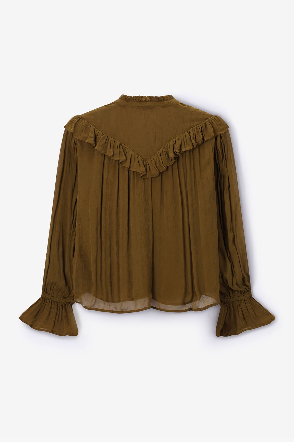 Blouse avec volants - vert foncé