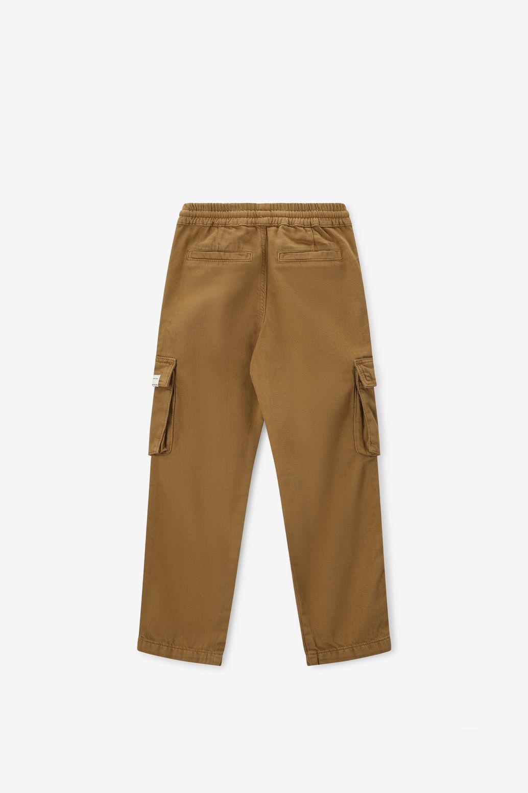 Donkergroene pull on cargo broek