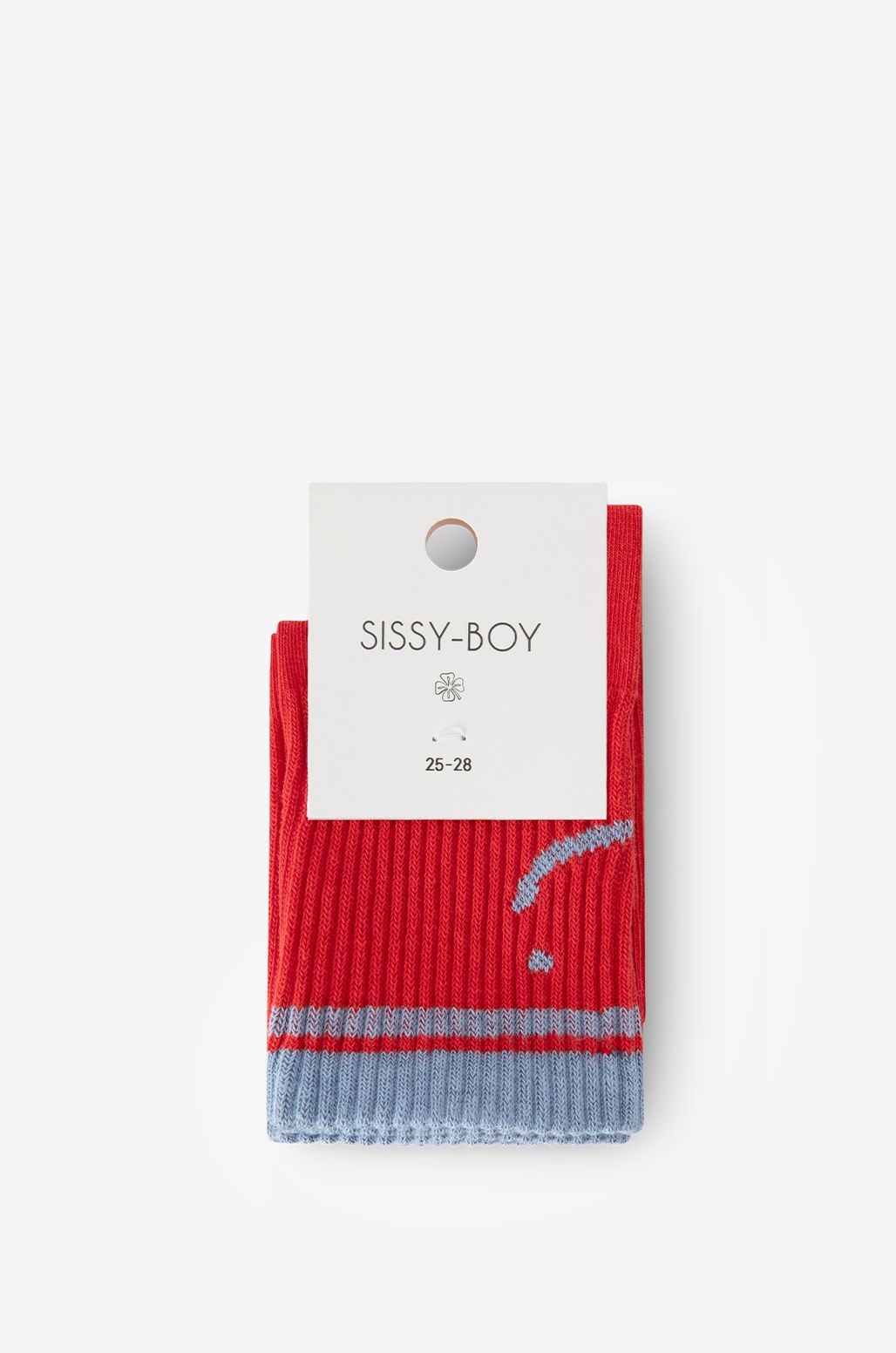 Rode sokken met smiley