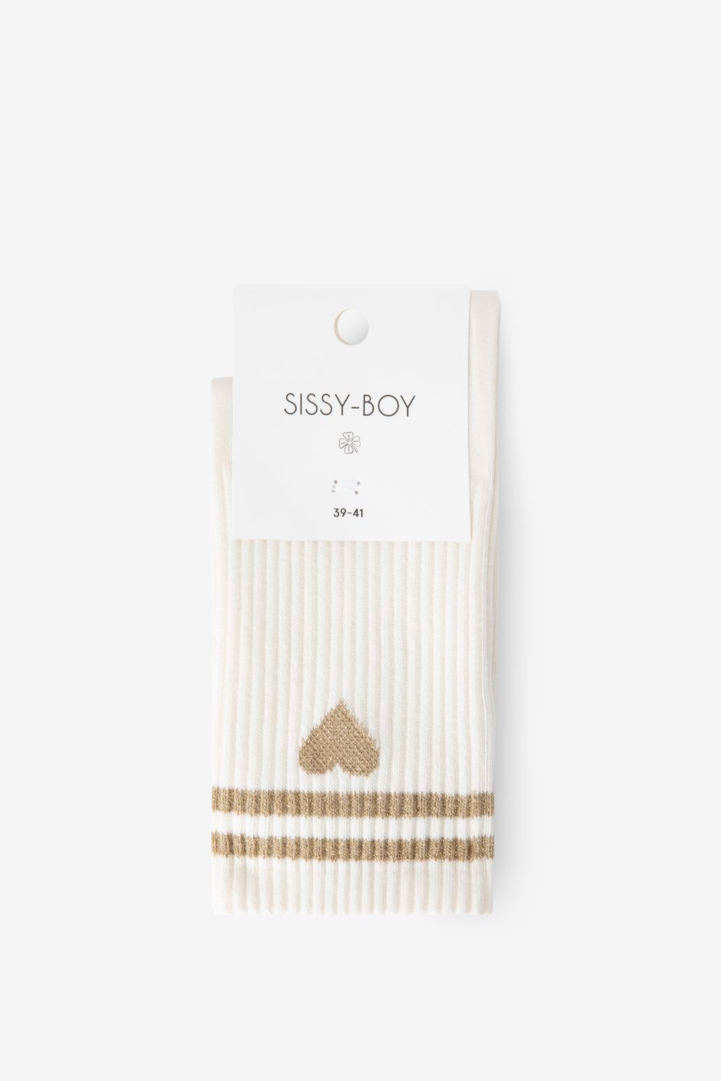 Witte sokken met hartje