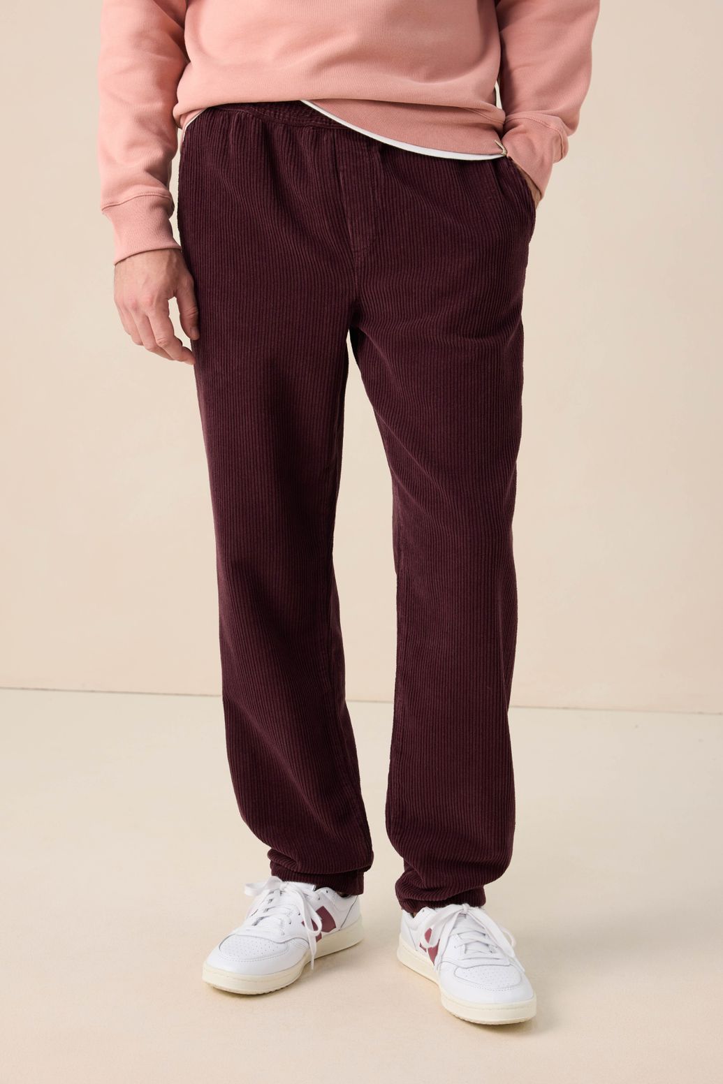 Donkerbruine corduroy broek